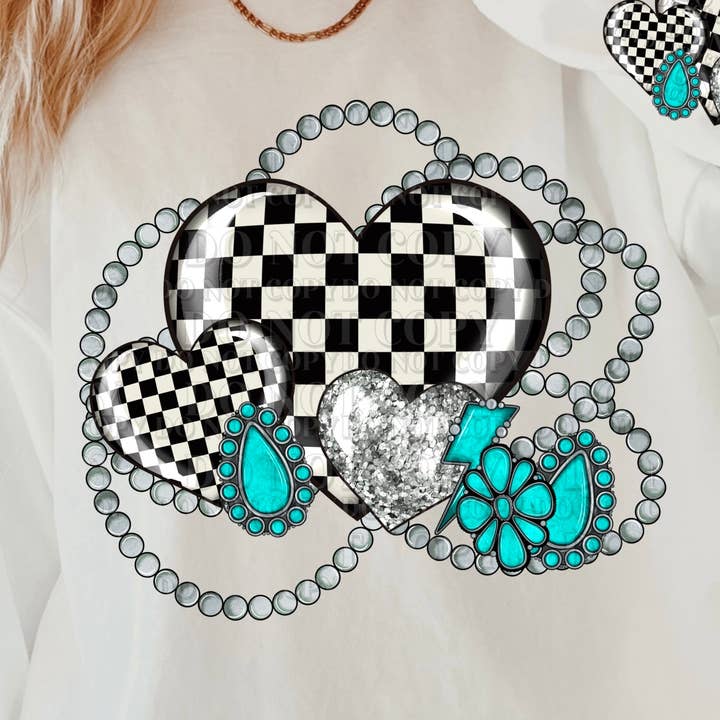 Checkered Conches DTF Transfer | Trendy DTF Transfer | High Quality Image Transfers | Ready to Press | Fast Shipping for wholesale by Red Dirt Transfers