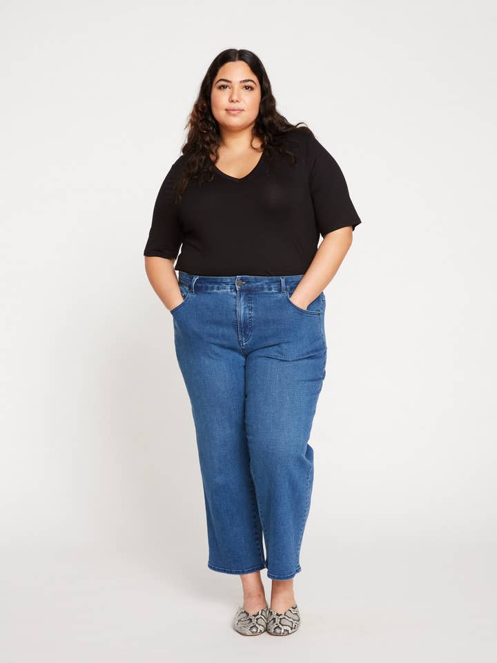 Bae Boyfriend Crop Jeans - True Blue for wholesale on Faire