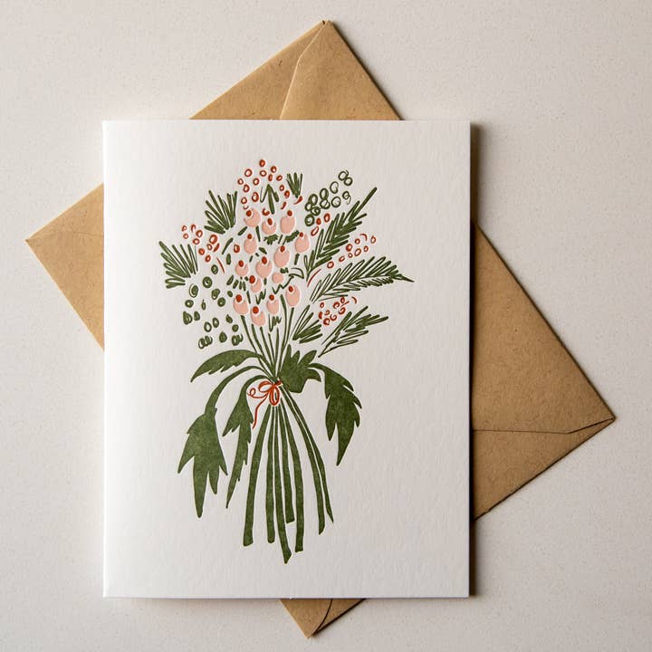 Autumn Bouquet - Hand Illustrated Letterpress Card for wholesale by Bungalow 36