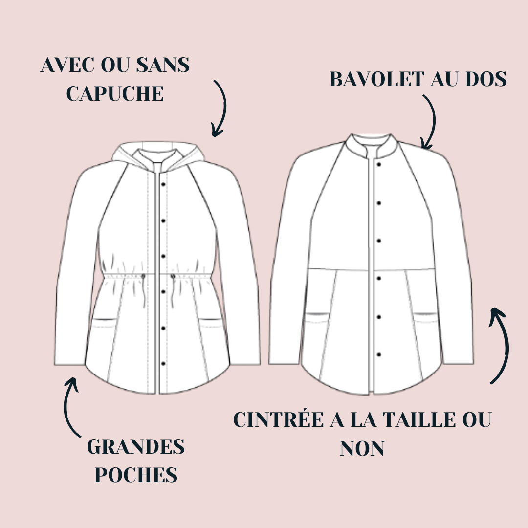 Lise Tailor - Vendita all'ingrosso Kit da cucito creativo - Cartamodello da cucito - Mist - venduto singolarmente2