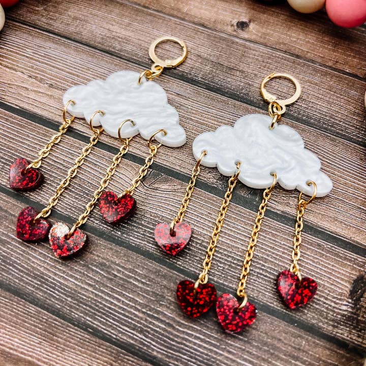 Cloud Heart Dangles for wholesale by Born 2 Blossom Designs