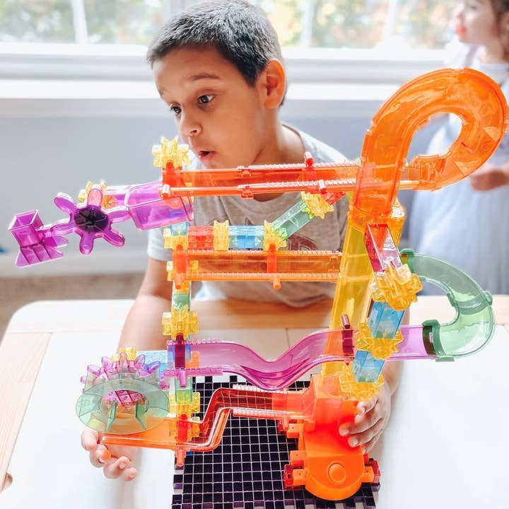 The Learning Journey - Wholesale Building Set - Kids - Techno Gears Marble Mania - Catapult 3.0 (80+ pcs)