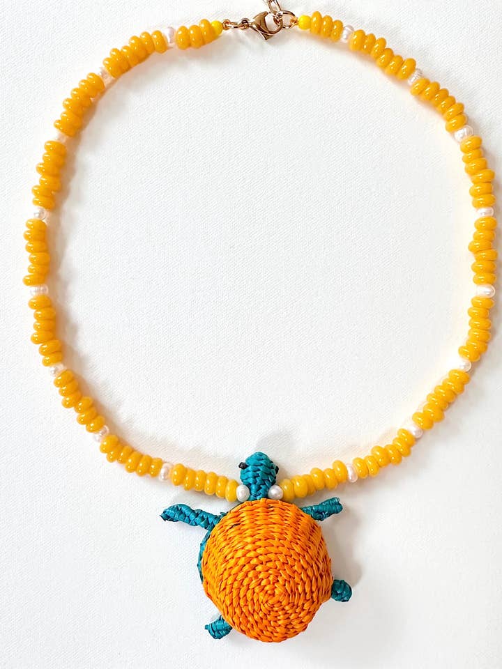 Schildpaddenketting met origami bedels voor wholesale door Lis Aguilar