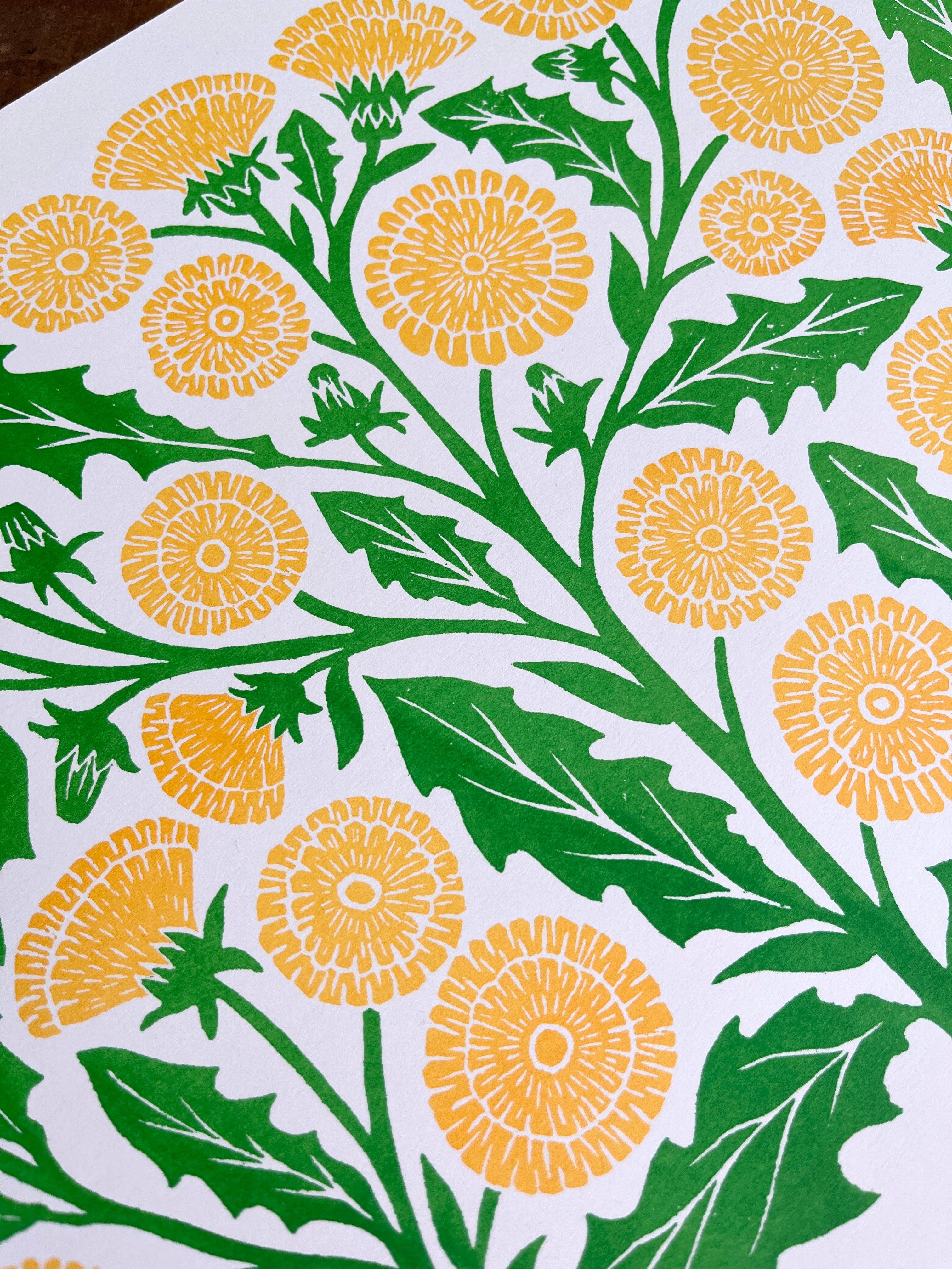 Katharine Watson - Wholesale Art Print - Garden Series: Dandelion Risograph Print6