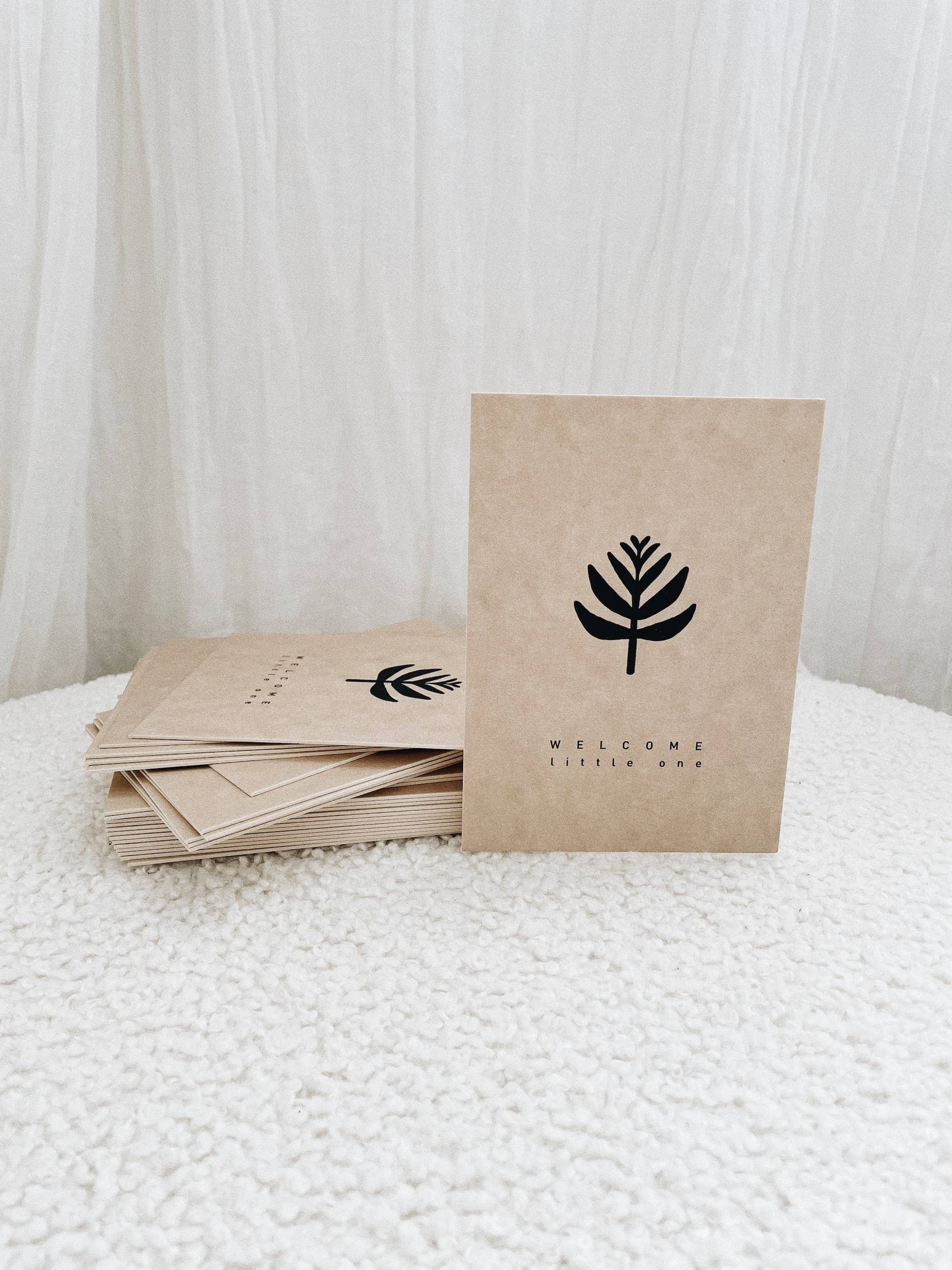 OAY.PAPER - Venta al por mayor Tarjetas de felicitación - Tarjeta de cartón de pulpa de madera - Bienvenido pequeño1