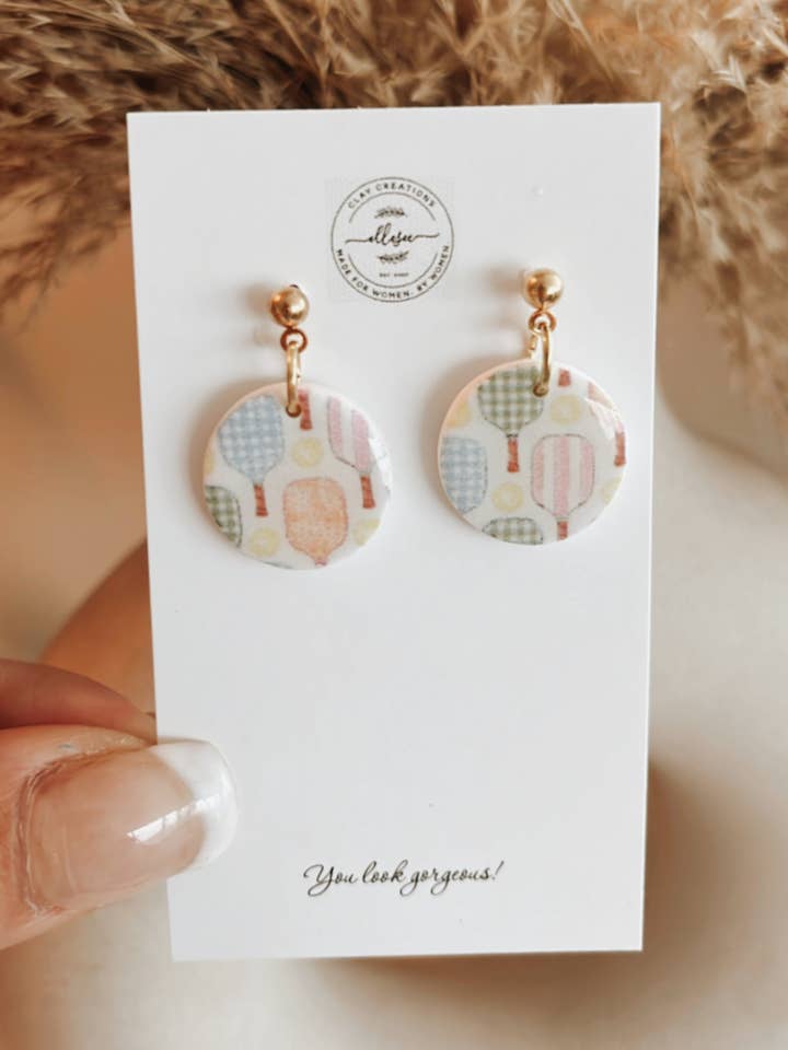 Pickleball Oorbellen 4 voor wholesale door ElleseeWomen