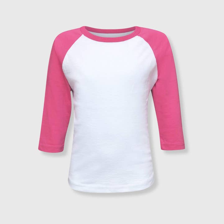 ILTEX Apparel - Wholesale T-Shirt - Kids - Kids 3/4 Sleeve Raglan Baseball T-Shirt – 25+ Colors20