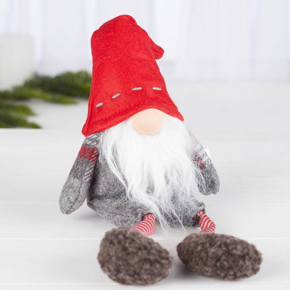 Factory Direct Craft - Wholesale Christmas Decoration - 12" Winter Shelf Sitter Gnome with Dangling Legs1