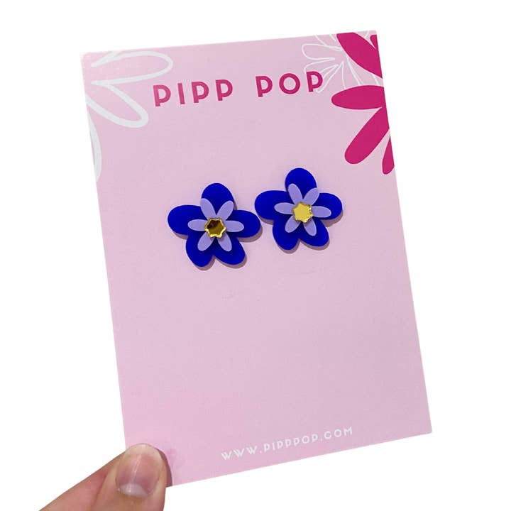 Pipp Pop - Wholesale Stud/Post Earrings - Jessie Flower Studs - 12 Colours Available7
