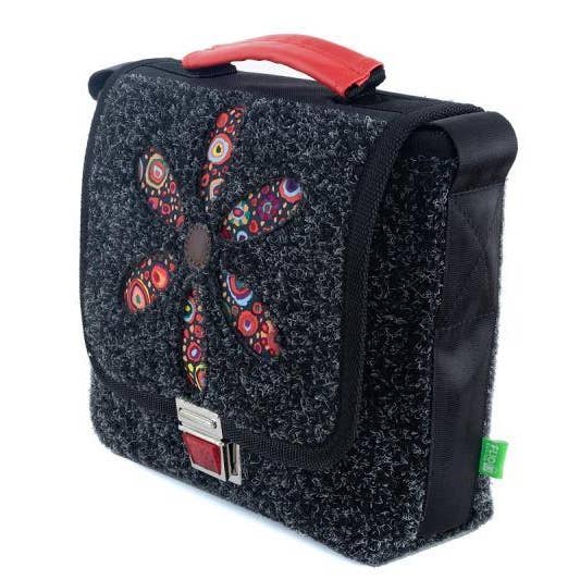 Borsa da bici borsa a tracolla retro fiore nero per la vendita all'ingrosso da parte di Flio-Design