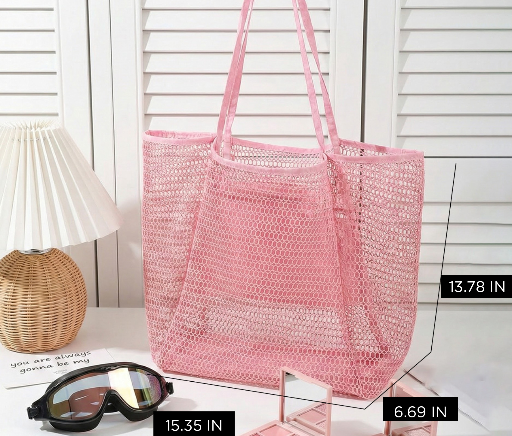 Tickled Teal - Wholesale Beach Bag - Open Weave Beach Tote Bag8