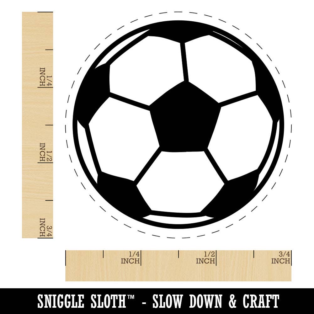 Sniggle Sloth - Wholesale Rubber/Decorative Stamp - Soccer Ball Rubber Stamp for Stamping Crafting Planners1