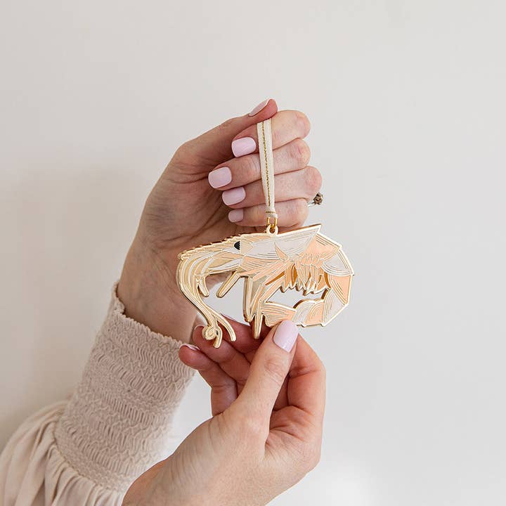 Bespoke Letterpress - Wholesale Ornament - Fine Enamel Christmas Ornament - Prawn8