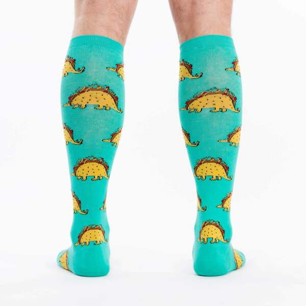 Sock it to Me - Wholesale Socks - Unisex - Stretch-It Knee High Sock: Tacosaurus2