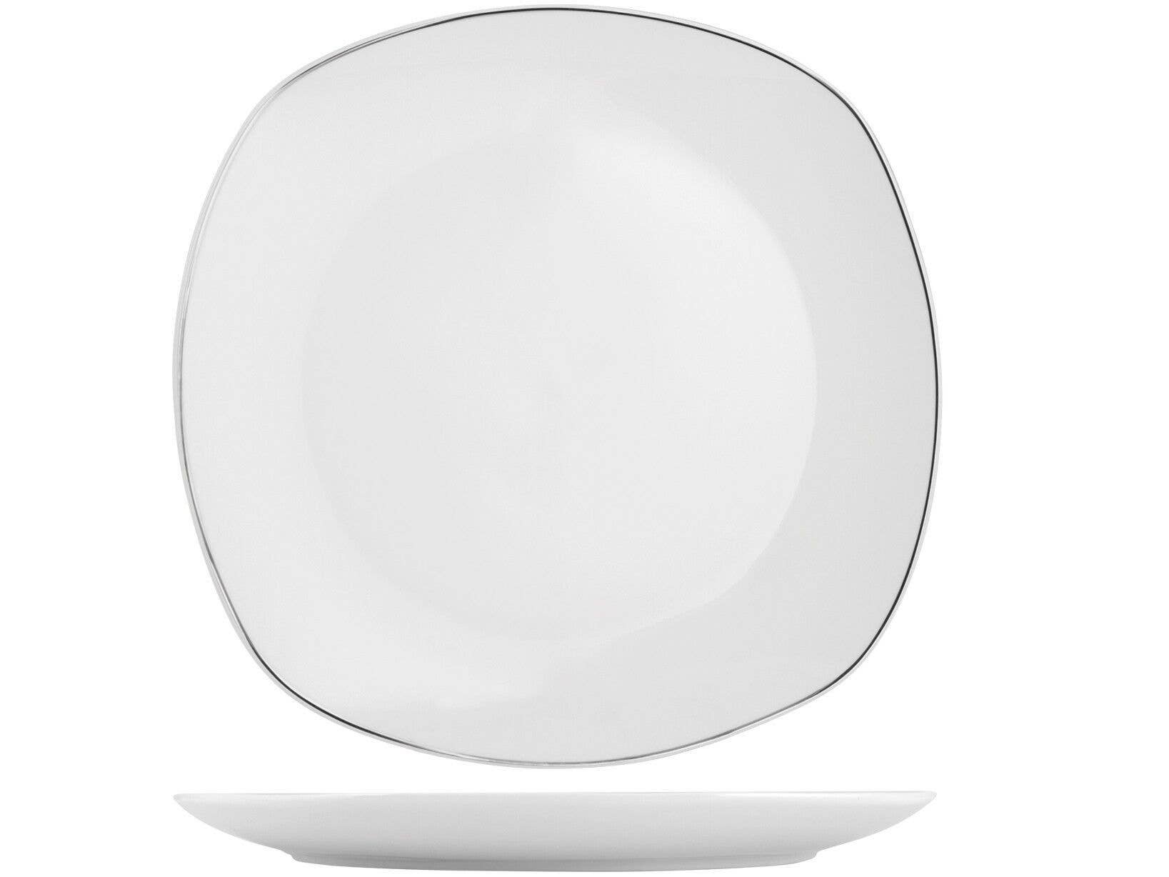 H&H - Wholesale Dinnerware Set - 18-Piece Versailles Porcelain Set with Platinum Trim4