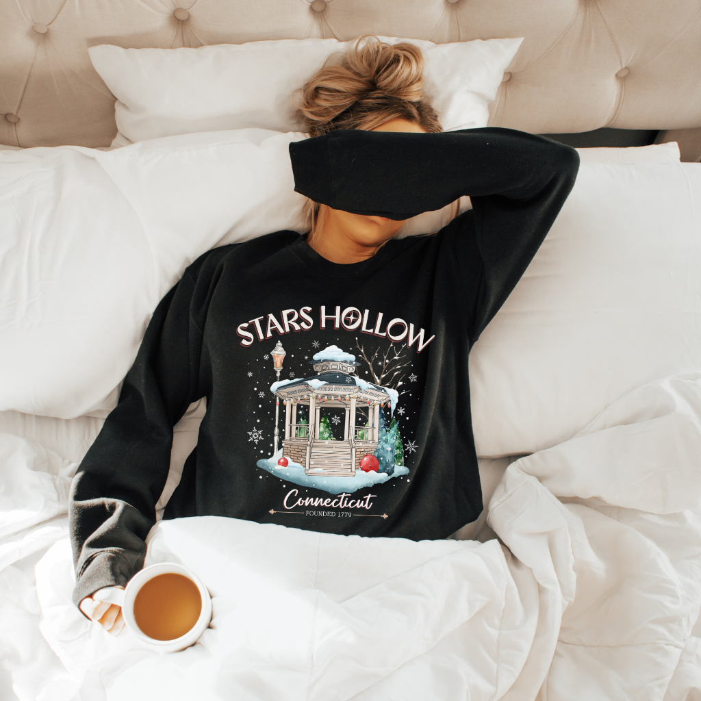 Cozy Moon Co – wholesale Graphic sweatshirt – Women’s – Winter in Stars Hallow Sweatshirt | Holiday Sweatshirt5