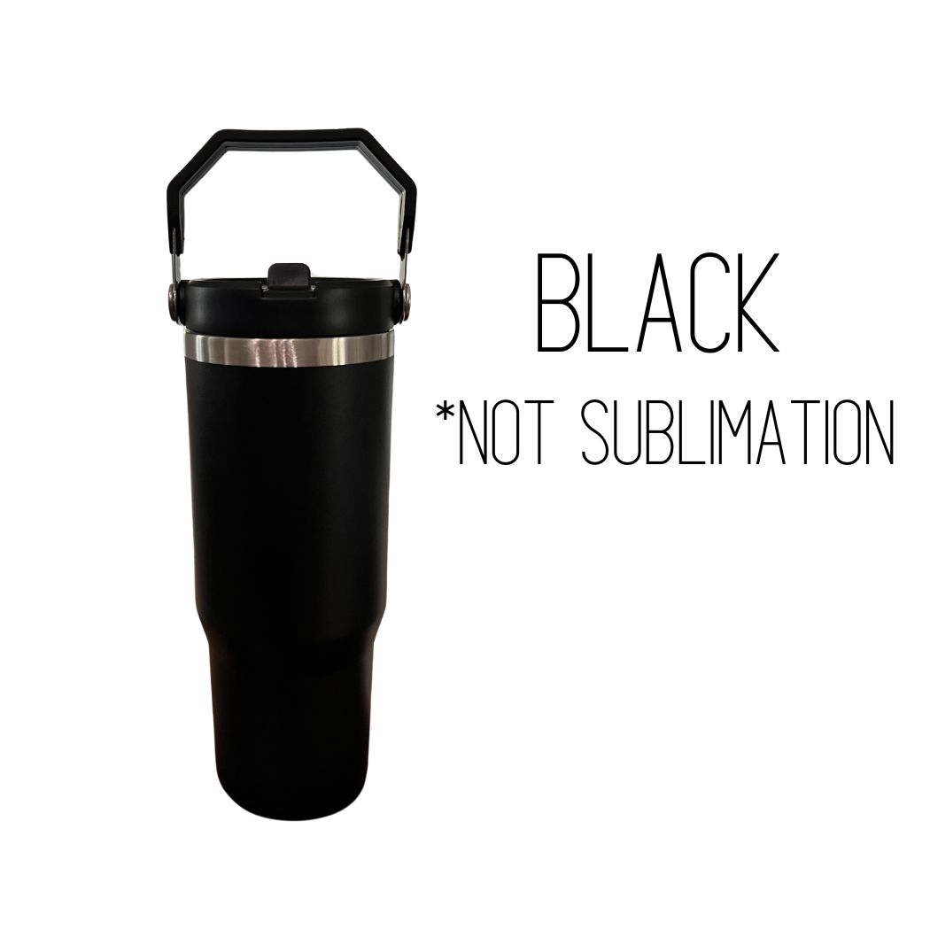 Sublimation Kings of Florida - Wholesale Insulated Mug/Tumbler - Sublimation 30-ounce Flip Straw Tumbler| Carry handle5