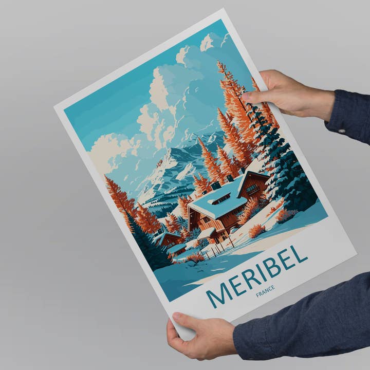 TravelzonaArt – wholesale Poster – Meribel France Travel Poster4
