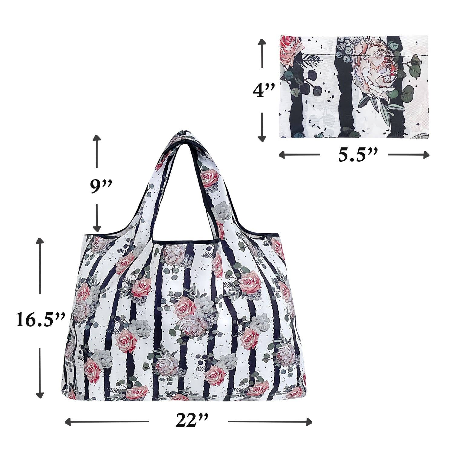 Wrapables.com - Vente Sacs de course/à provisions - Grand sac à provisions réutilisable en nylon écologique Wrapables48