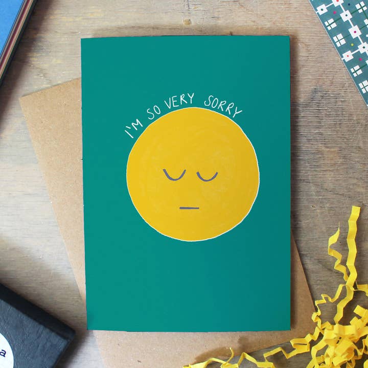 I'm So Very Sorry sympathy Card for wholesale by martha and hepsie ltd