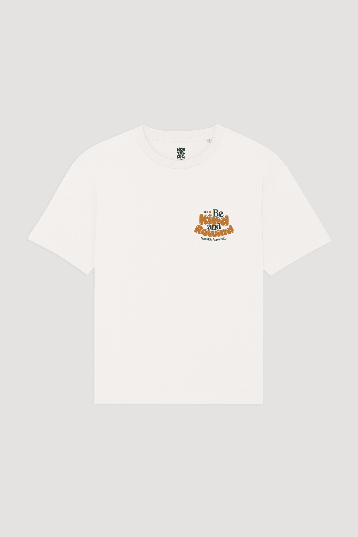 Nostalgic Apparel - Vente T-shirt sérigraphié – unisexe - Soyez gentil et revenez en arrière | OffWhite Tee5