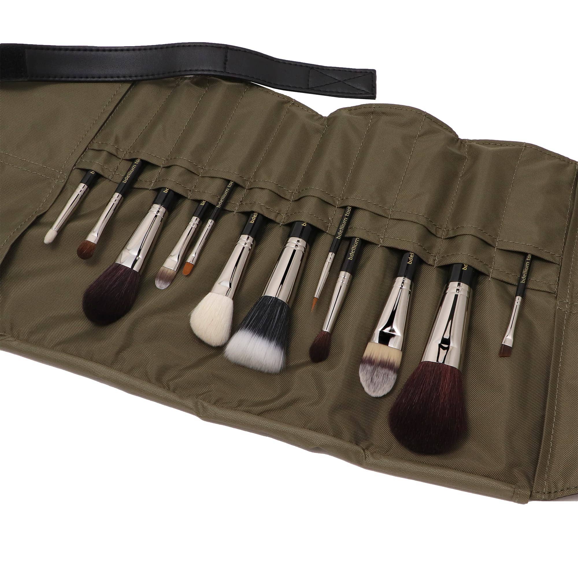Bdellium Tools – Großhandel Make-up-Pinsel-Set – Maestro Complete 12st. Pinselset mit aufrollbarer Tasche4