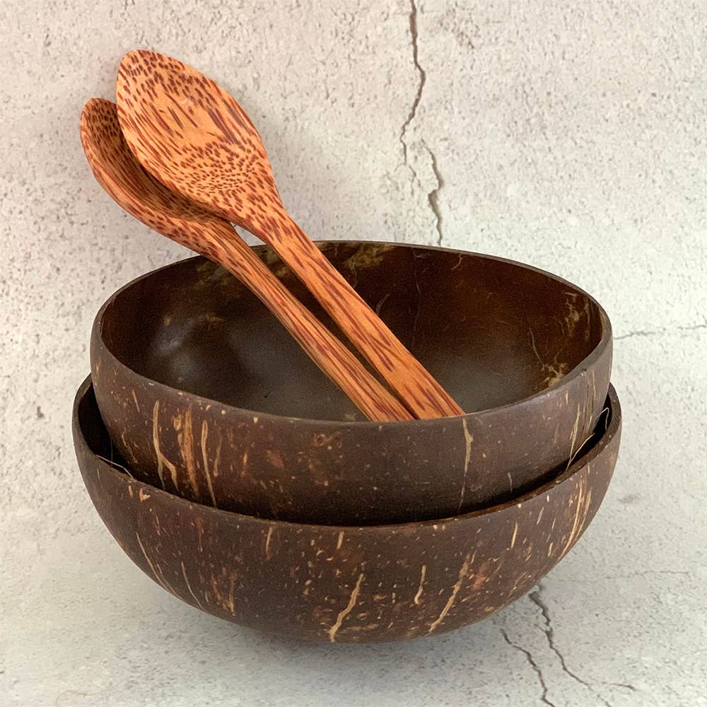 VIE - Vendita all'ingrosso Insalatiera - Set Premium di 2 Ciotole e Cucchiai in Noce di Cocco Sigillati8