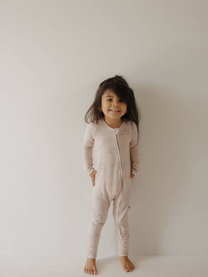 Forever French Baby - Wholesale Sleepsuit - Baby - Bamboo Zip Pajamas | Ruby