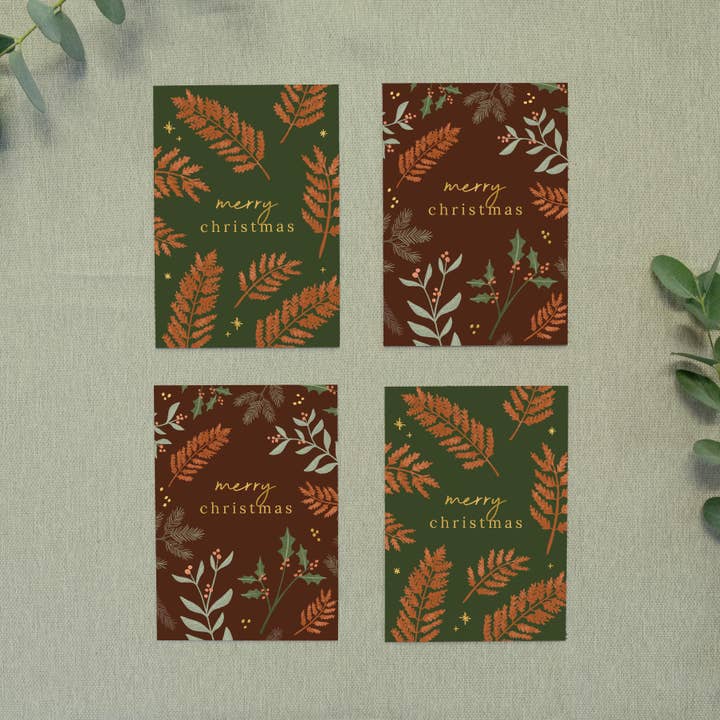 Set de cartes de Noël Gold Foil pour la vente par Goed Blauw