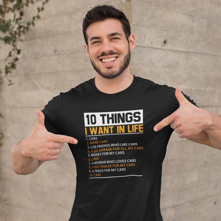 10 dingen die ik wil in het leven verlanglijstje Car Guy Gear Head HotRods voor wholesale door Ink'd Worx by Design