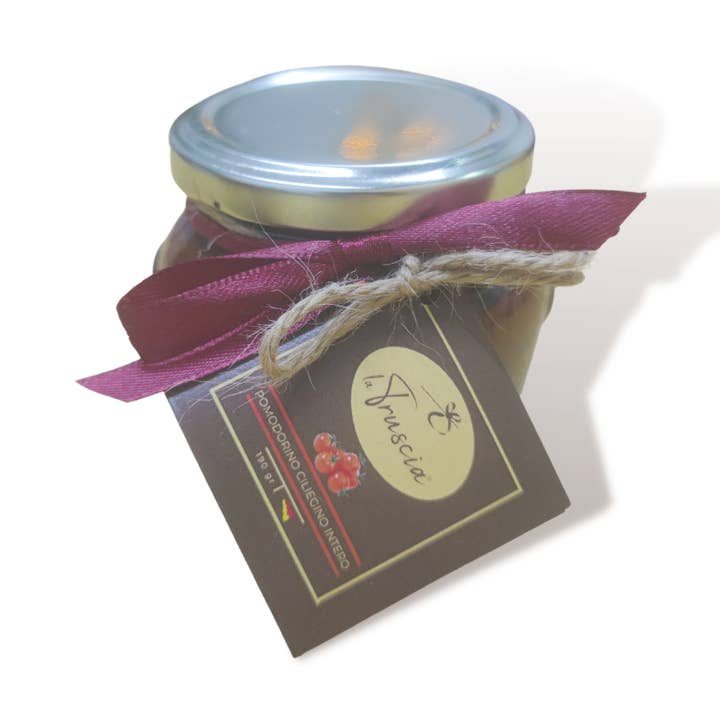 Pomodorino Intero Ciliegino Sott'Olio gr. 190 per la vendita all'ingrosso da parte di La Truscia Tipico Siciliano