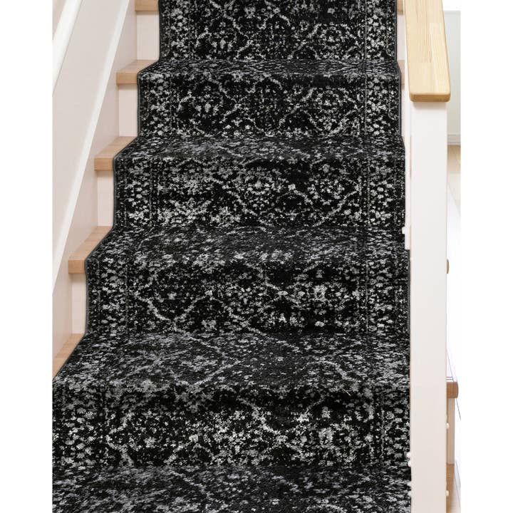 Well Woven - Wholesale Runner Rug - Argos Custom Size Runner Vintage Medallion Oriental Black