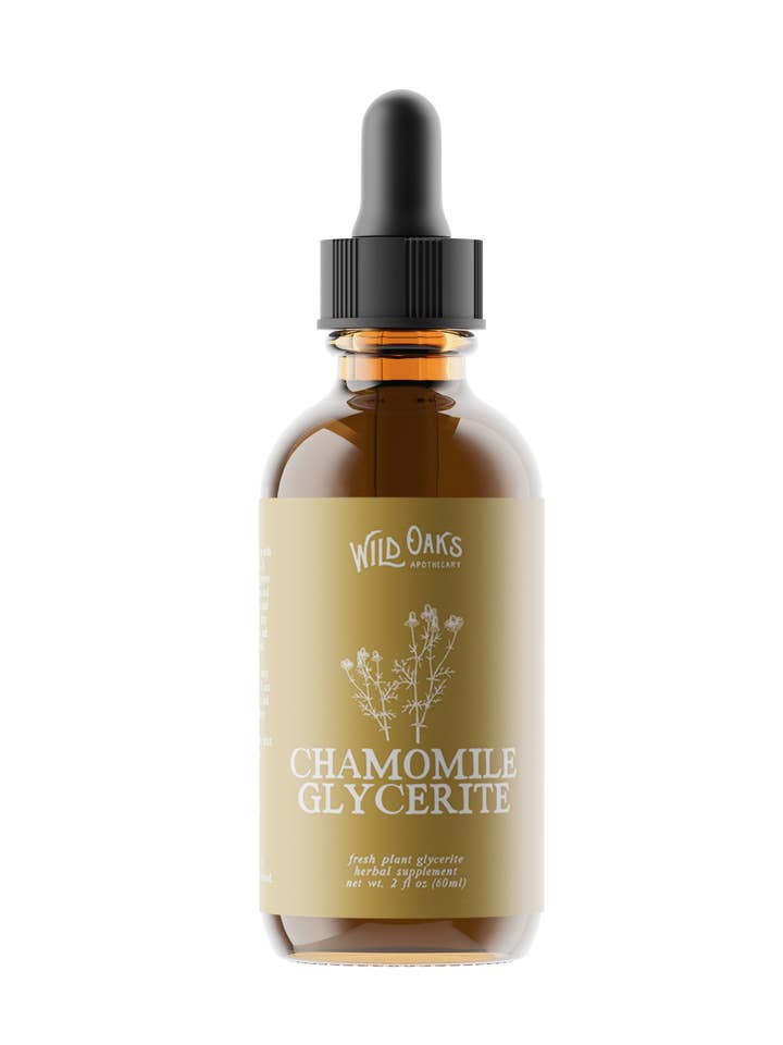 Chamomile Glycerite for wholesale by Wild Oaks Apothecary