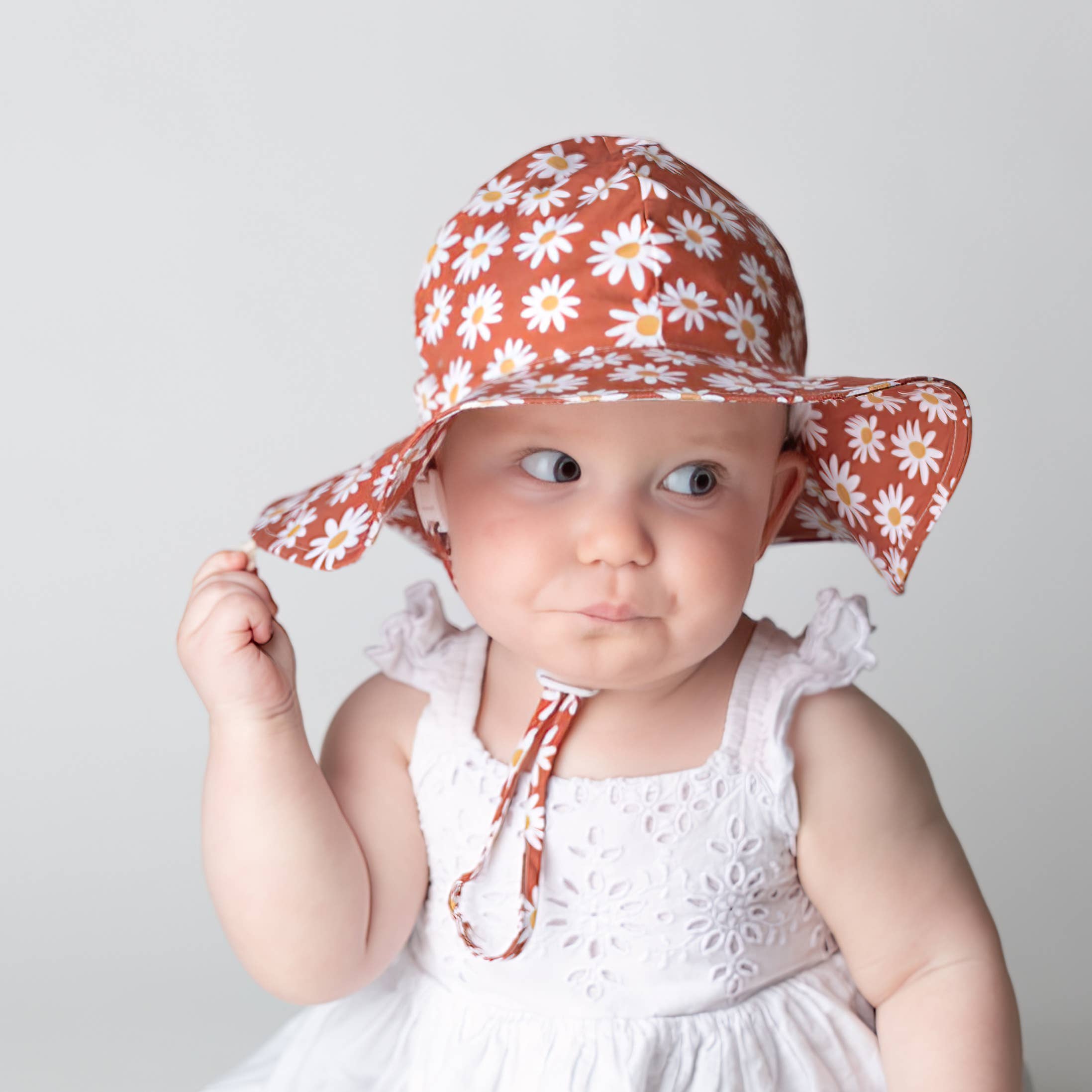 Huggalugs - Wholesale Sun Hat - Kids - Ginger Daisy Sunhat UPF 50+ Baby & Toddler3