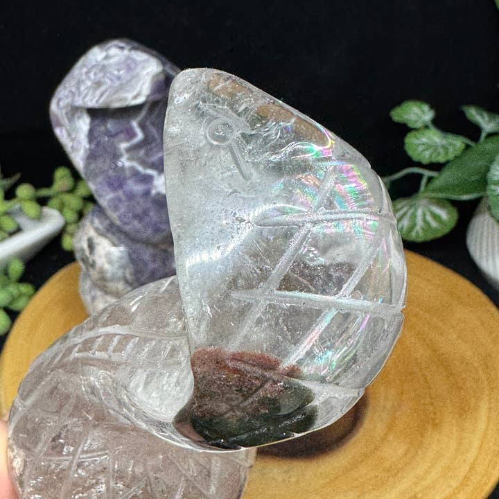 The 7 Directions - Wholesale Spiritual Stone/Crystal - 2 pc Snake Cobra bundle amethyst lodolite G78912