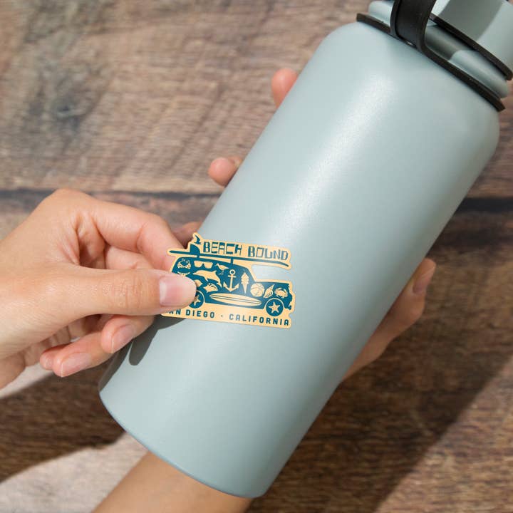 Lantern Press - Wholesale Sticker - Vinyl Sticker San Diego, California, Coastal Icons