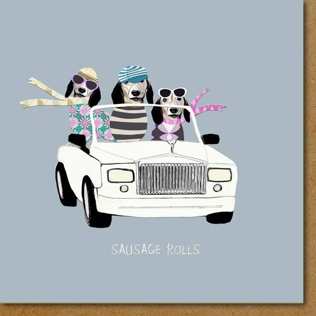 Sally Scaffardi Design - Wholesale Everyday Greeting Card - Animal049 ... Sausage Rolls Greeting Card0