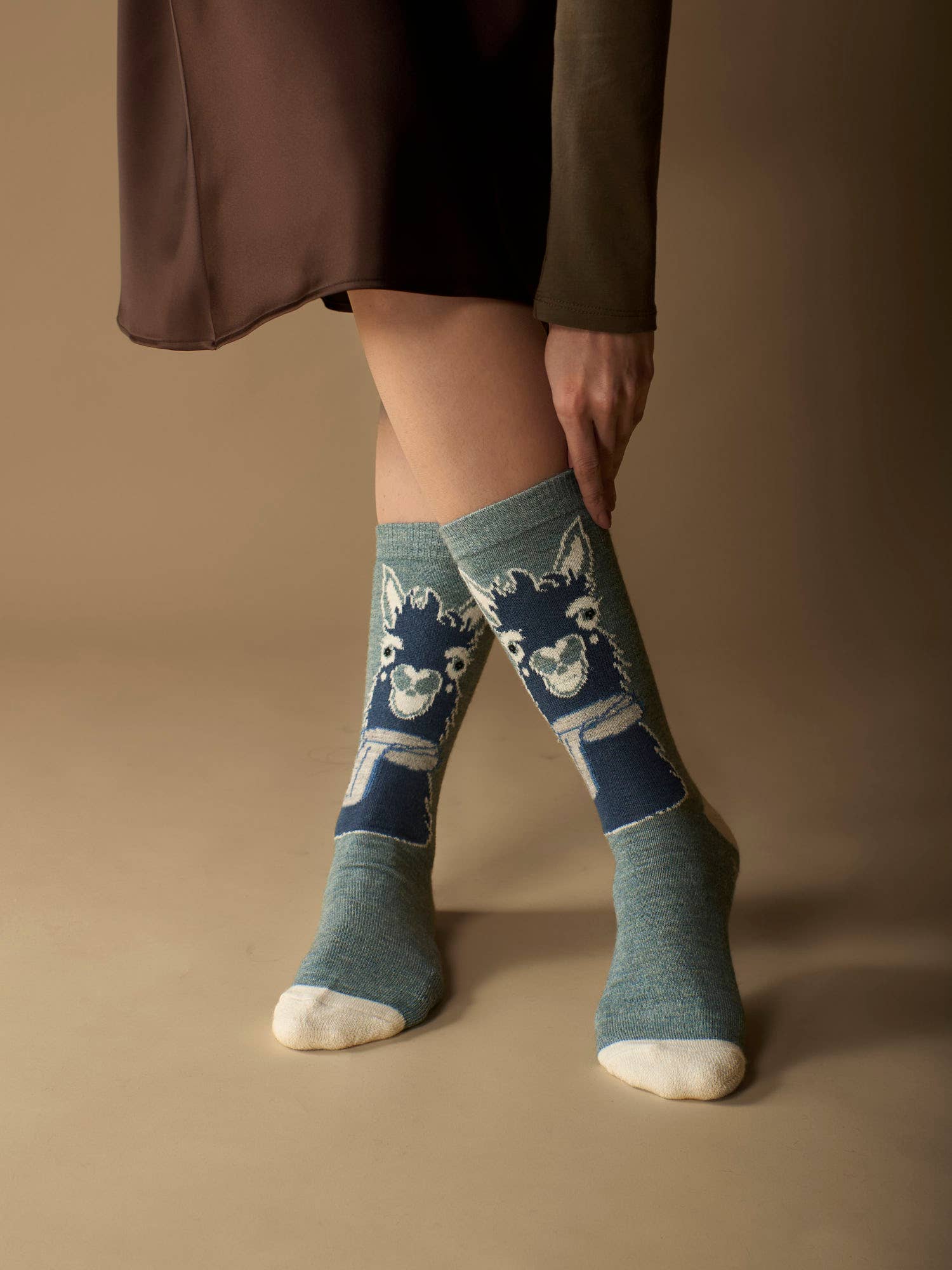 WUAMAN - Alpaca – wholesale Strumpor - Unisex – WUAMAN Alpaka strumpor med lätt vaddering, mellanlång modell3