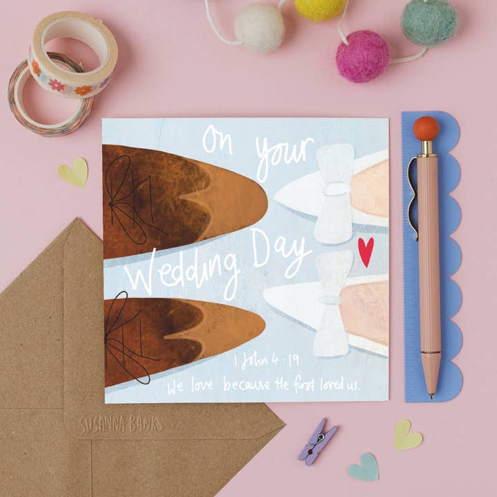 Wedding - Bible Verse - Wedding Shoes - On Your Wedding for wholesale by Susanna Banks Art