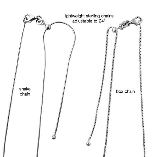 Adjustable Sterling Chains for wholesale by The East Wind Silver Co. ltd.