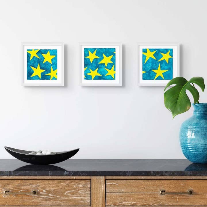 Tríptico, impressão fine-art de parede, impressão artística estrelas por atacado de Holy Kaw Wall Art