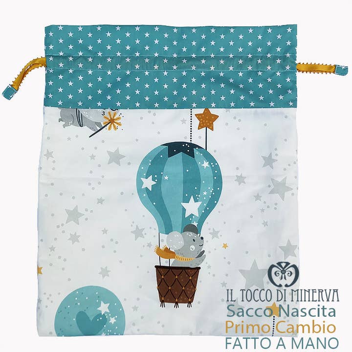 Erste Wechsel-Babytasche aus Baumwolle Koala - Handgemacht für den Großhandel von Il Tocco di Minerva