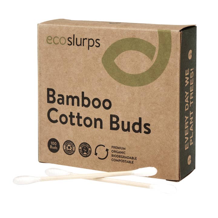 White Bamboo Cotton Buds - Eco friendly cotton swabs EcoSdlurp for wholesale on Faire