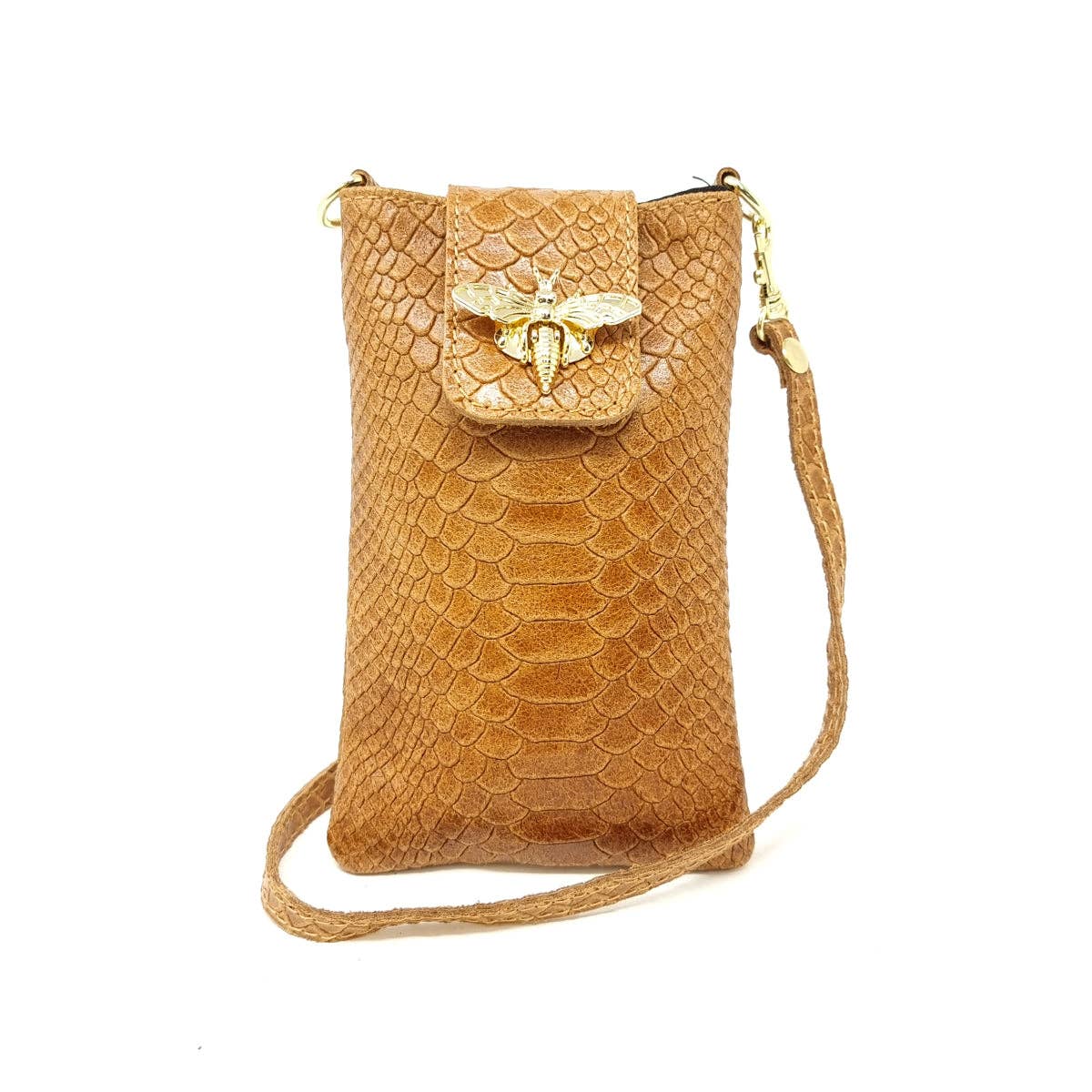 German Fuentes Handbags - Wholesale Crossbody Bag - Women's - GF117O GENUINE ITALIAN LEATHER CROC EMBOSSED CROSSBODY BAG9