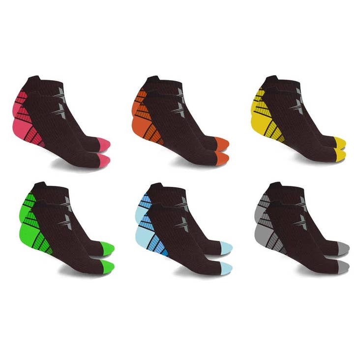 KNÖCHELLANGE SPORTSOCKEN - 6 PAAR ZUSAMMEN VERPACKT für den Großhandel von The American Gift Company (TAGCO)