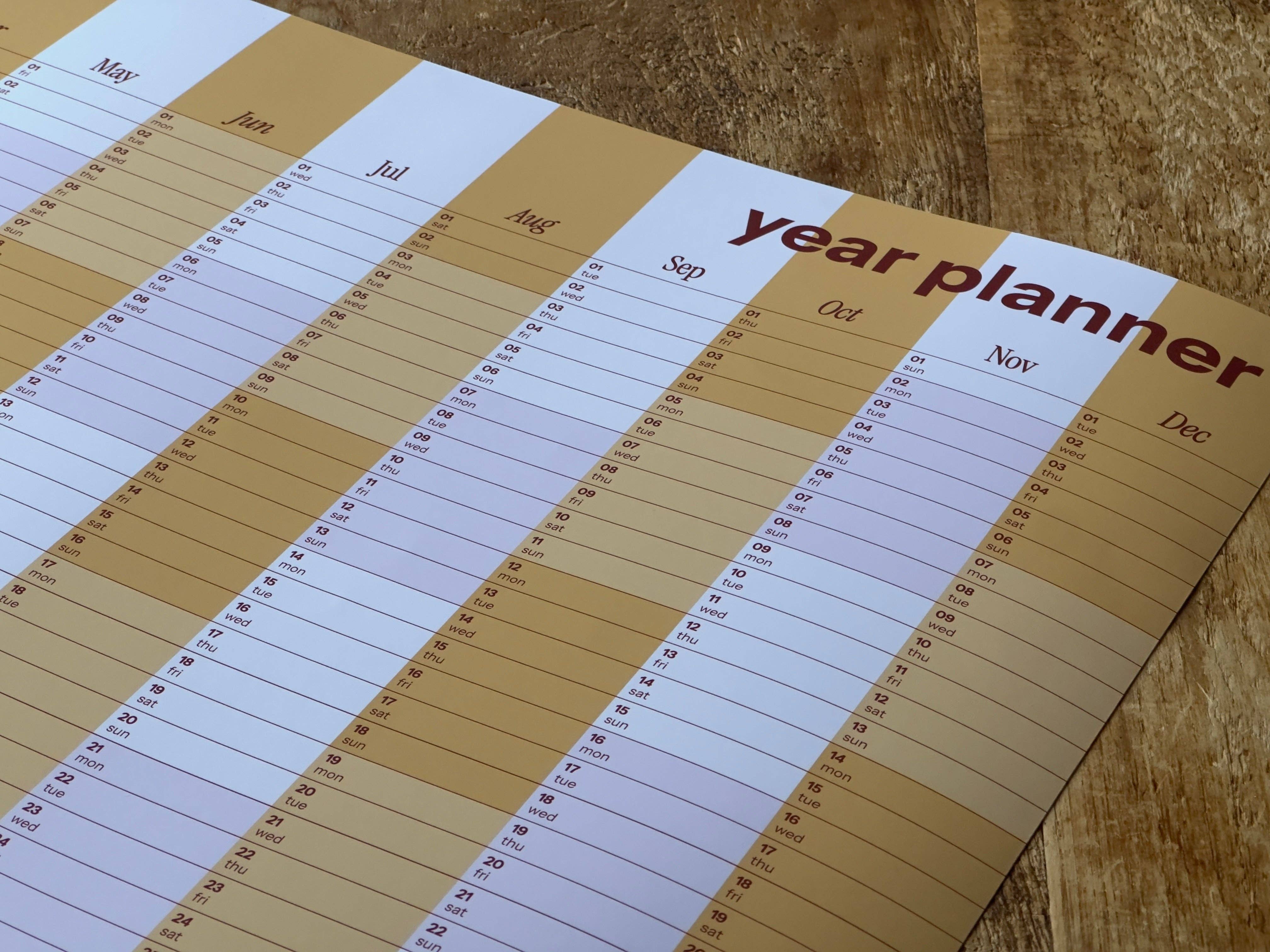 Daymaker Stationery - Wholesale Planner - 2026 Year Planner 'Lilac & Ochre'6