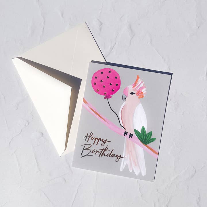 Carte de vœux de fête d'oiseaux pour la vente par Michio Aluna