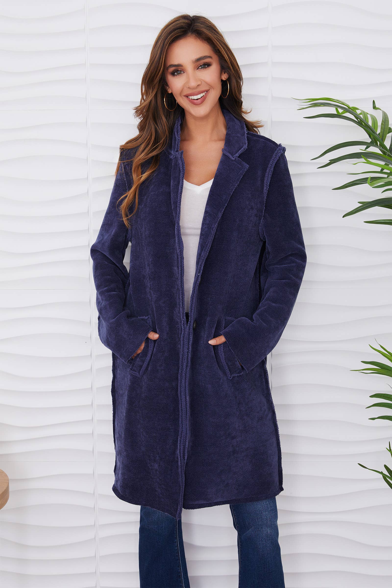 MILIO MILANO - Wholesale Coat - Women's - COZY CORDUROY MID LENGTH COAT (522772)0