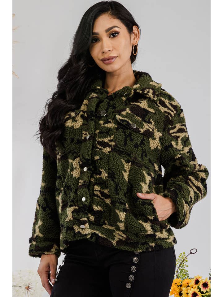 CAMUFLAGEM GSJ694A - Casaco Camo Print Polar para venda a revendedores na Faire1