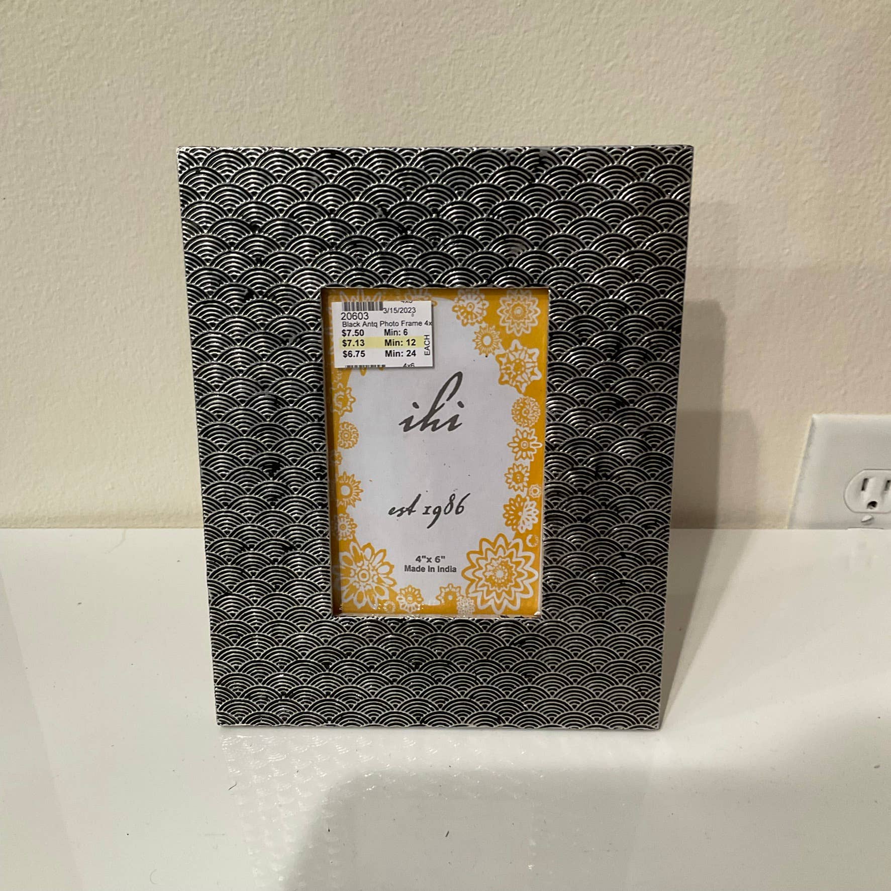 India Handicrafts Inc – Engroshandel Billedramme – Vintage fotoramme - sort og sølv1